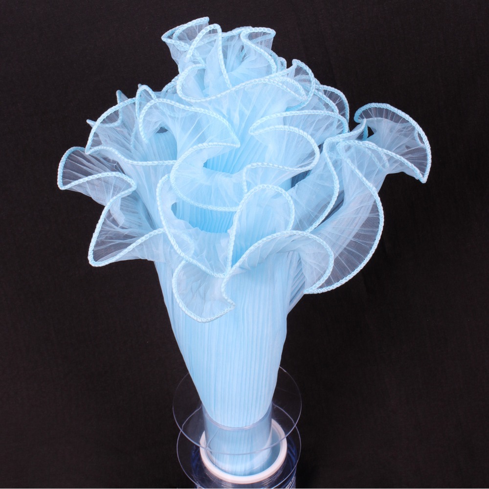 Florist Supply House - 28cm×4ヤード フラワーブーケ包装用パールウェーブヤーン パールエッジ ギフト包装用品 レースメッシュ素材 花屋包装資材
