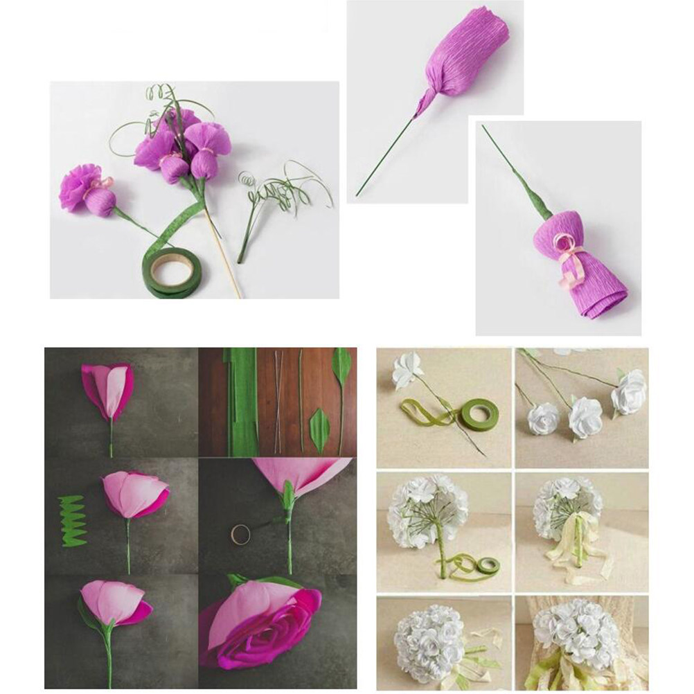 5ロール入り、緑色のクラフトテープ。花の茎を包むのに適してお - Floral Tape Green のレビューと価格