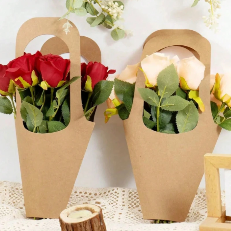 クラフトフラワーバッグ、手持ち式トートバッグ、持ち運び可能な - Florist Supply House のレビューと価格