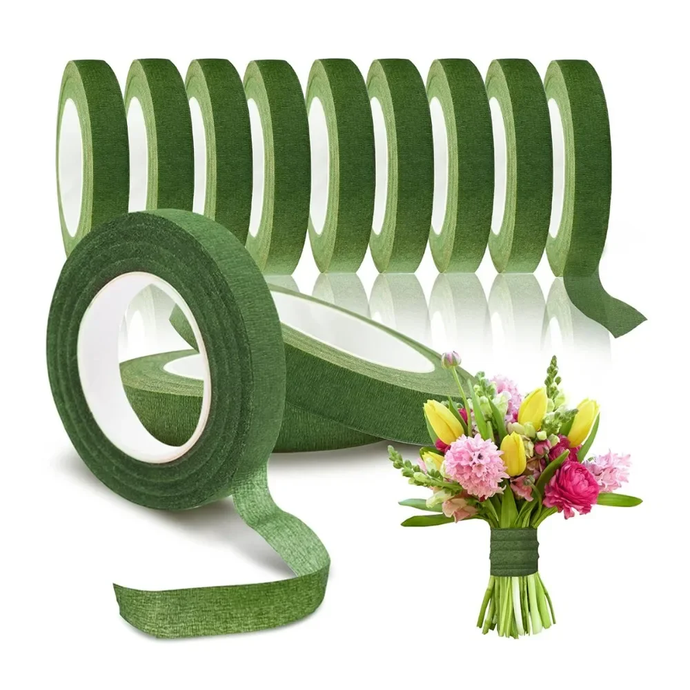 グリーン美しい花テープ 18 メートル紙粘着テープローズフラ - Floral Tape Green のレビューと価格
