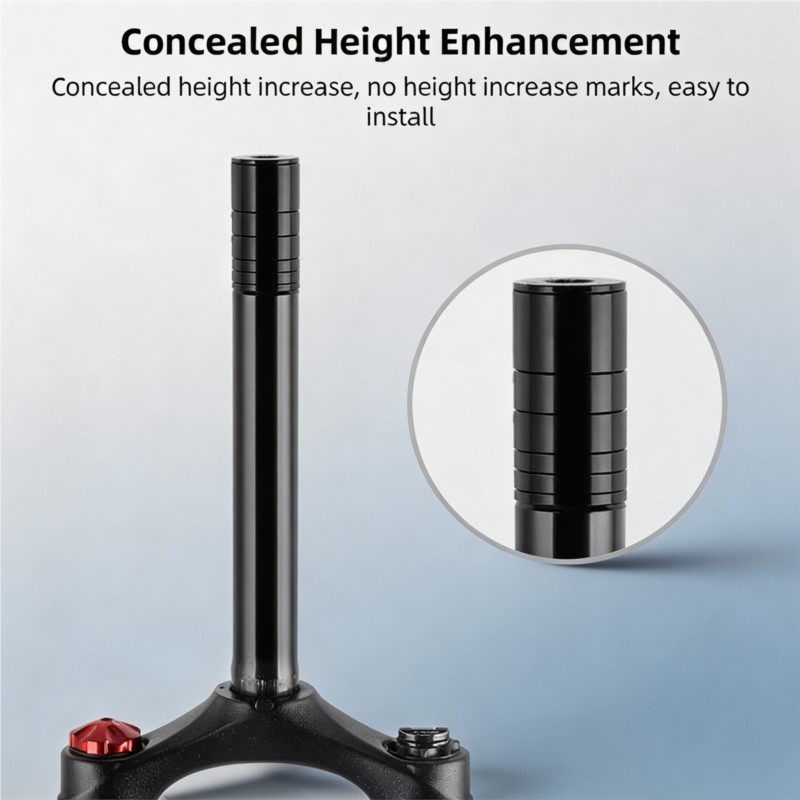 隠し式自転車ステムライザー、見えない自転車フォークエクステン - Stem Extender Tube のレビューと価格