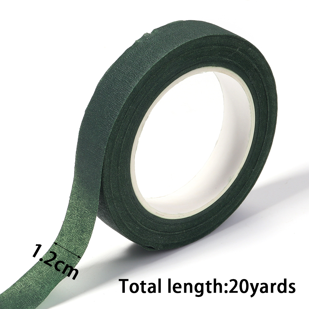 20ヤード/ロール グリーンブラウン フラワーステムテープ  - Floral Tape Green のレビューと価格