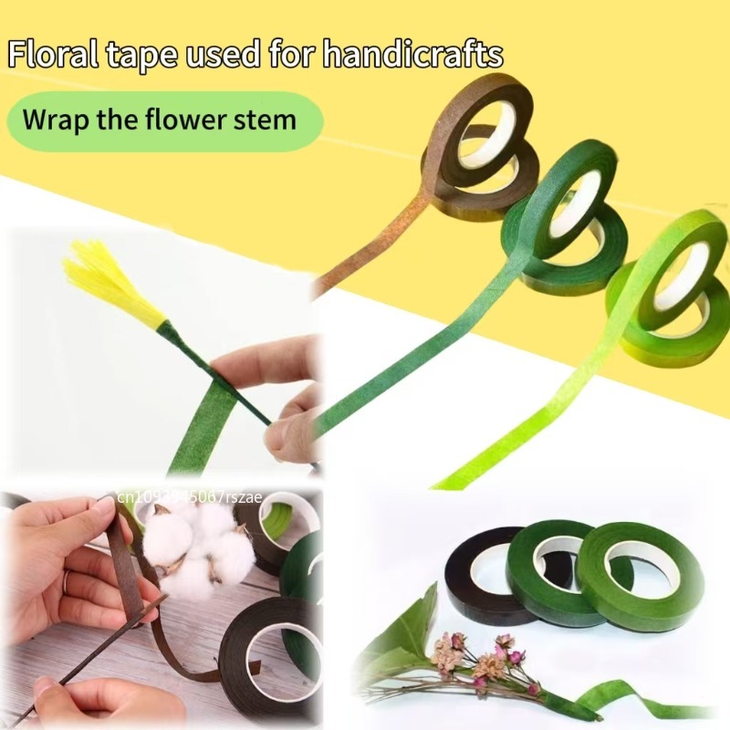 グリーン防水フローラルテープ接着剤付き花屋テープフラワーアレ - Floral Tape Green のレビューと価格